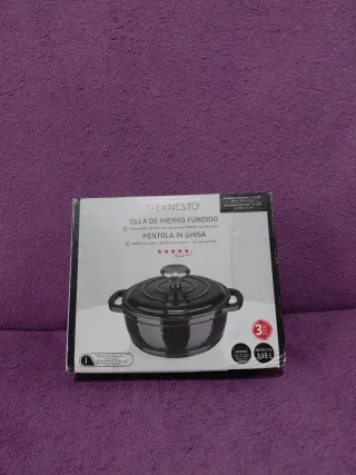 Olla Hierro Fundido Ernesto 1,13 L Negra