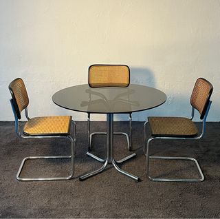 Mesa de comedor tubular, Vintage años 70