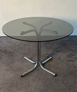 Mesa de comedor tubular, Vintage años 70