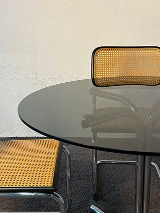Mesa de comedor tubular, Vintage años 70