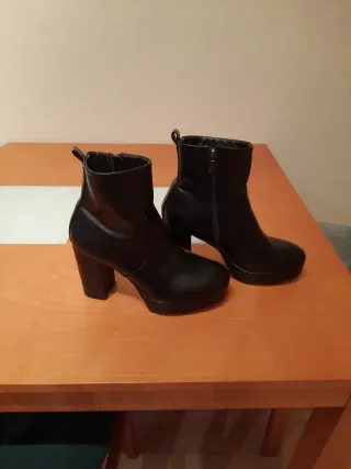 Botines negros tacón plataforma