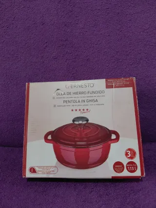 Olla Hierro Fundido ERNESTO 1,13L Roja