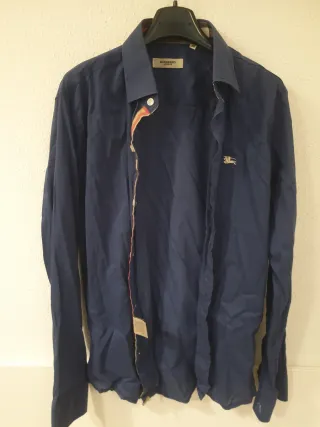 Camicie Burberry Uomo Nere e Blu