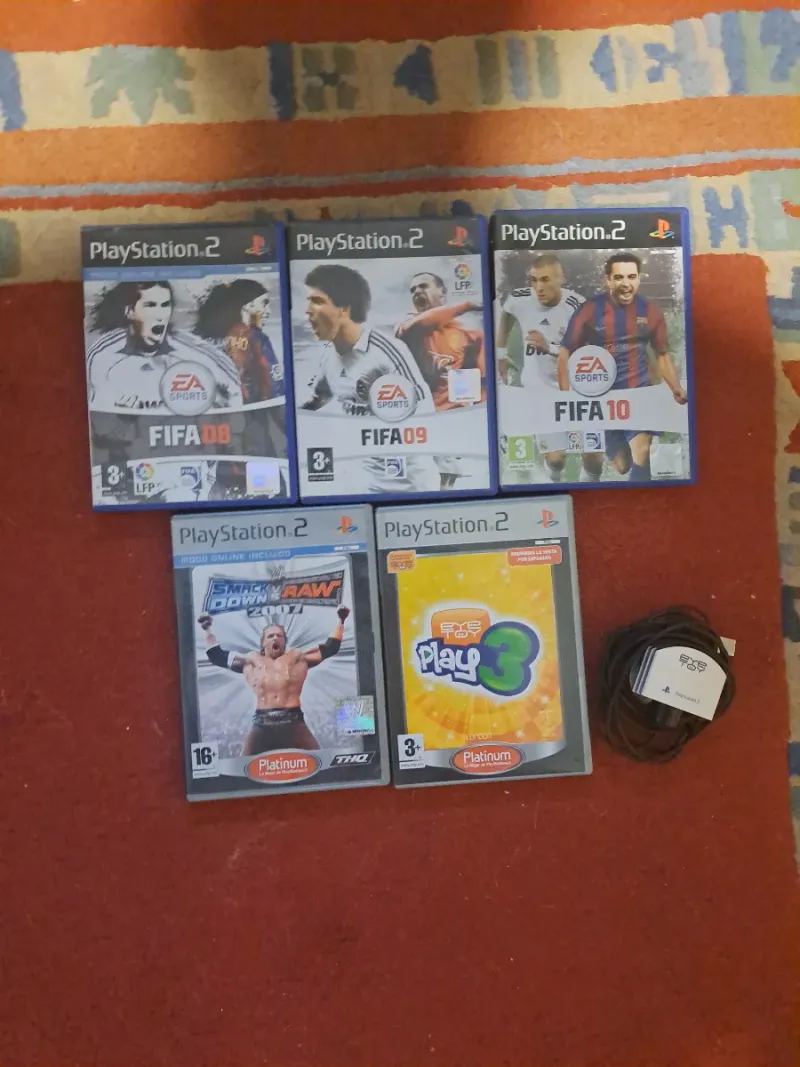 Imagen de Lote Videojuegos PlayStation 2 FIFA, WWE, Play 3