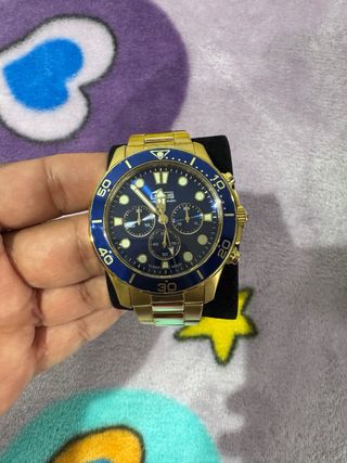 Reloj Lotus Cronógrafo Azul Dorado Caballero