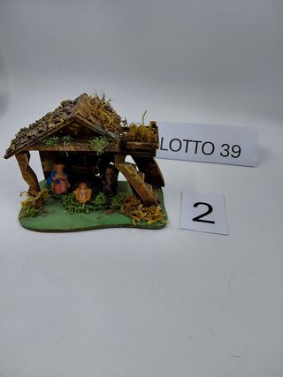 Natività in legno con statue h.15cm