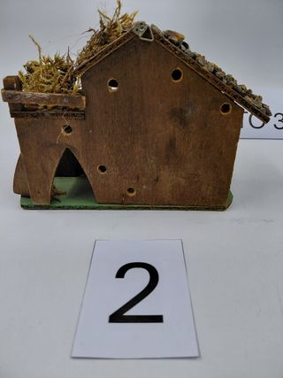 Natività in legno con statue h.15cm