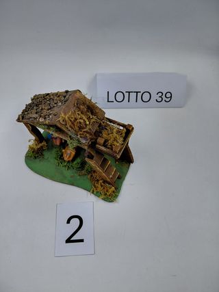 Natività in legno con statue h.15cm