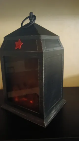 Lanterna effetto camino a batteria