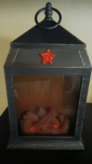 Lanterna effetto camino a batteria