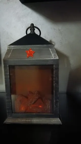 Lanterna effetto camino a batteria