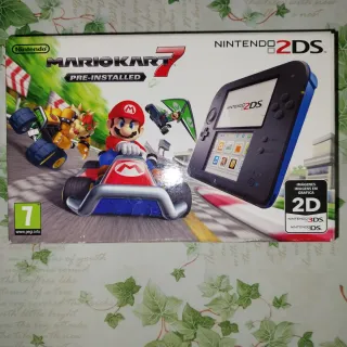 Nintendo 2DS Blu Nero Mariokart 7 + 1 gioco 3DS