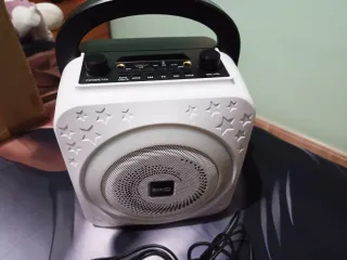 Altavoz Karaoke Blanco y Negro