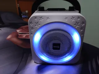 Altavoz Karaoke Blanco y Negro