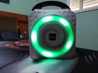 Altavoz Karaoke Blanco y Negro