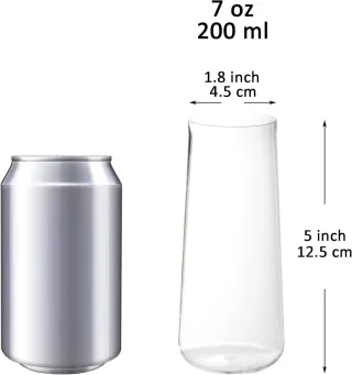 12 Calici Flûte Champagne 200ml Plastica