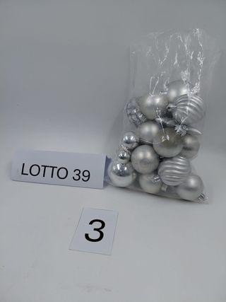 Palline decorative natalizie color argento