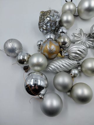 Palline decorative natalizie color argento