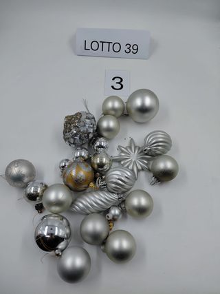 Palline decorative natalizie color argento