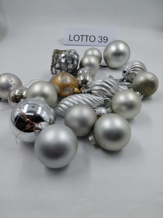 Palline decorative natalizie color argento