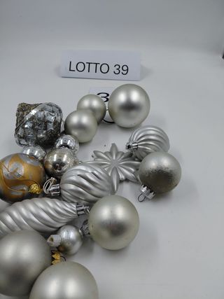 Palline decorative natalizie color argento