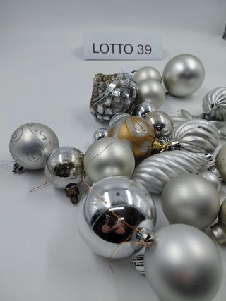 Palline decorative natalizie color argento