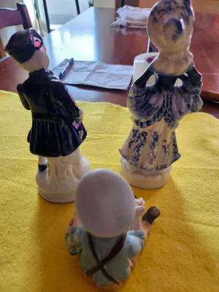 Set 3 statuette ceramica