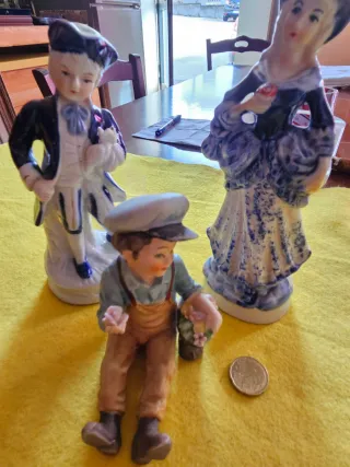 Set 3 statuette ceramica