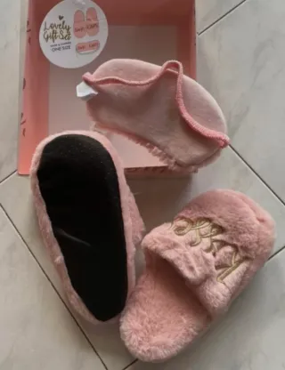 Set pantofole teddy e mascherina TU