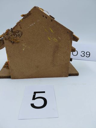 Natività Legno con Statue Plastica h. 18cm