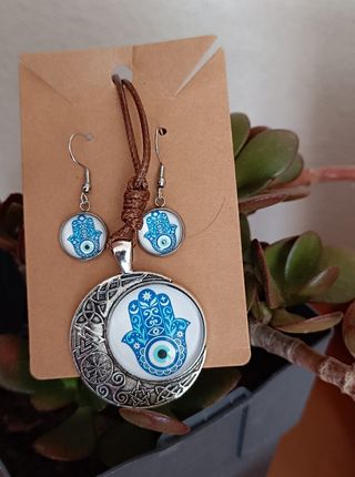 Conjunto Collar y Pendientes Mano de Fátima