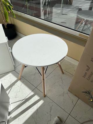 Mesita Nórdica Blanca Madera