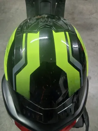 Casco Moto LS2 Negro y Verde