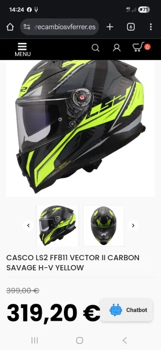 Casco Moto LS2 Negro y Verde