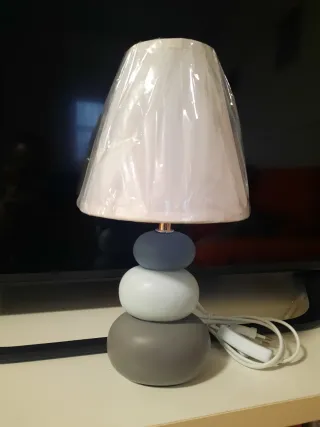 Lámpara de mesa pequeña, cerámica