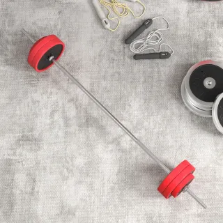 Set de pesas: Barra y 6 discos