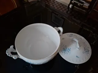 Antica zuppiera porcellana decorata