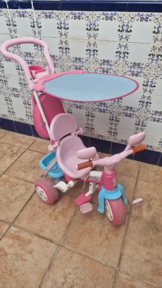 Triciclo feber infantil rosa y azul