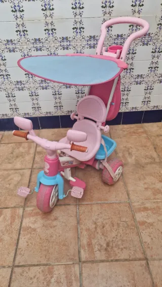Triciclo feber infantil rosa y azul
