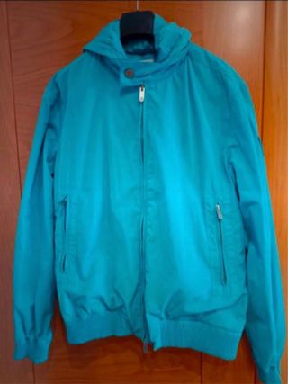 Chaqueta Adidas Azul Turquesa con Capucha