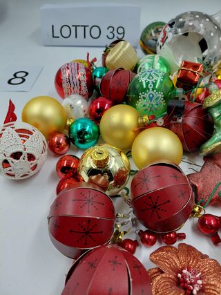 Lotto misto di palline natalizie di vario genere