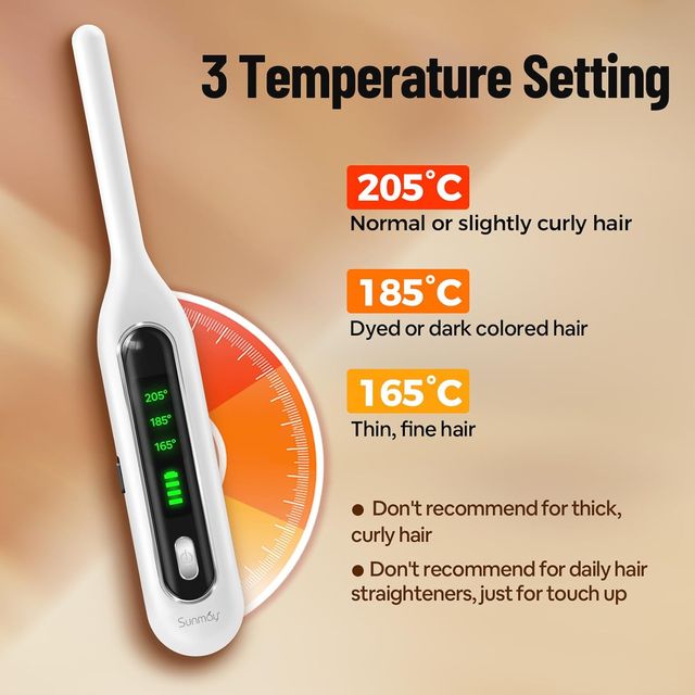 SUNMAY Voga Mini Plancha Pelo Inalámbrica