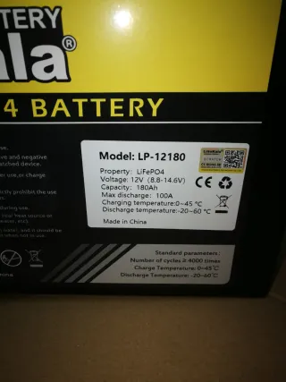 Batería litio LiitoKala 180ah 12v LiFePO4