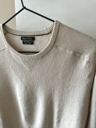 Jersey Massimo Dutti Beige Lana y Cachemire