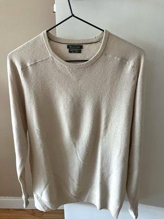 Jersey Massimo Dutti Beige Lana y Cachemire