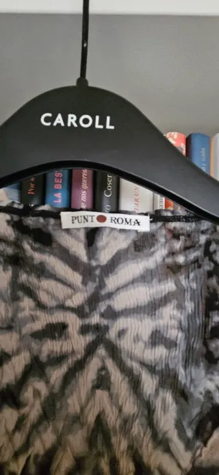 Punto Roma Camisa/Vestido Punto Beige/Negro