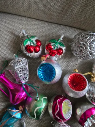 Lotto 22 Palline Albero Natale Vintage