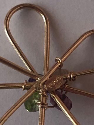 Pulsera Tous Flor y Gemas Roja y Dorada