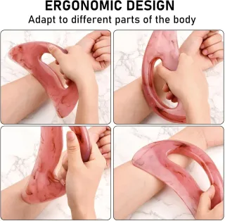 Massaggiatore Gua Sha Viso Corpo Rosa