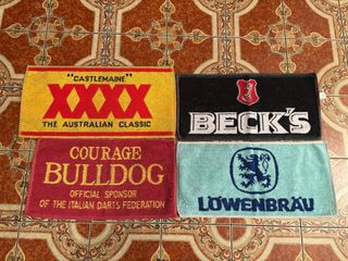 Spugne da bar: Castlemaine, Beck's, Courage, Löwen